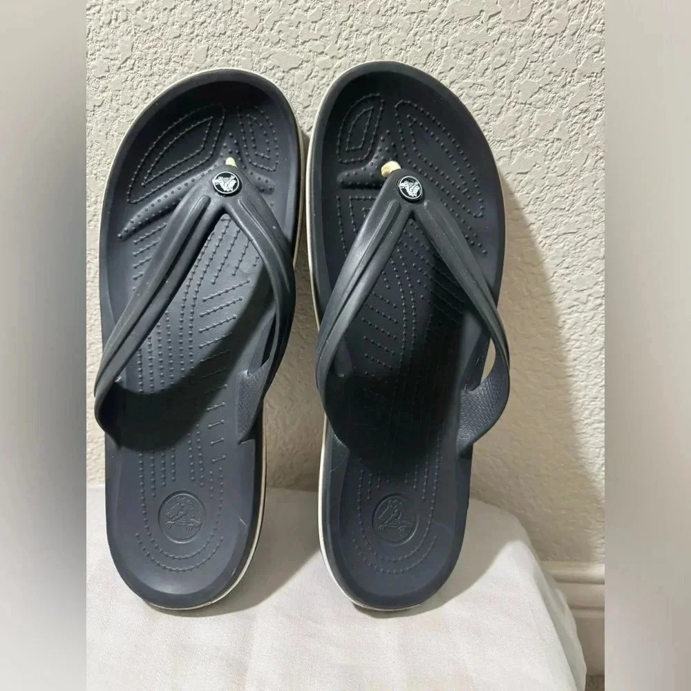 Crocs Unisex Crocband Flip Flop Sandal Black Size W12 M10